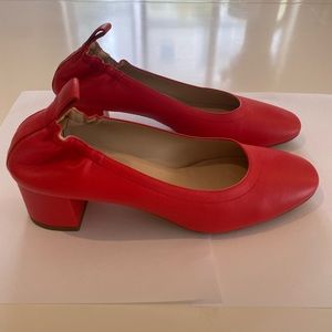 Everlane Italian Leather Day Heel Red